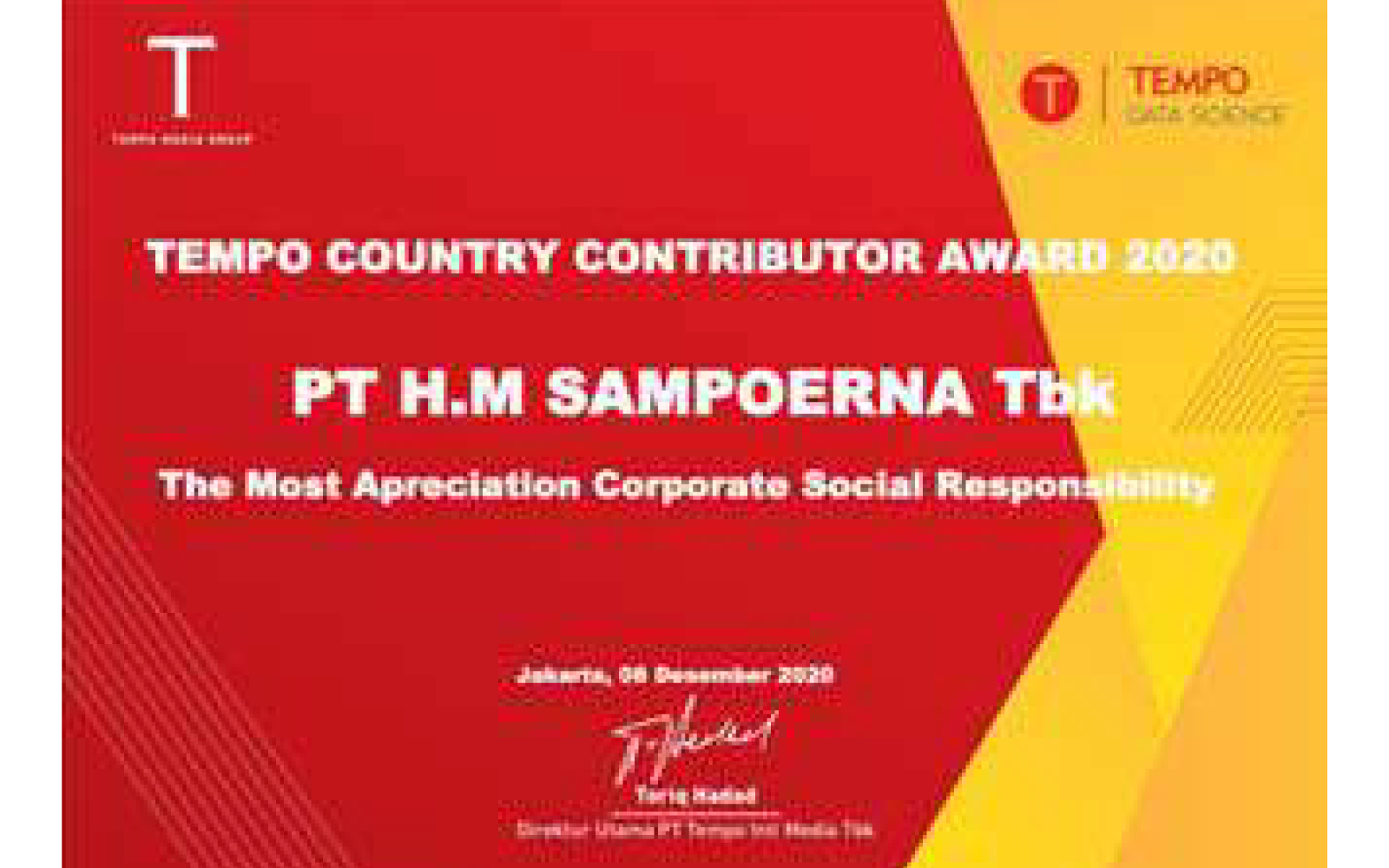 The most appreciation CSR