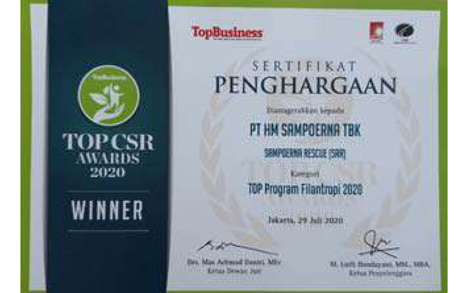 TOP 2020 Philanthropy Program SAR