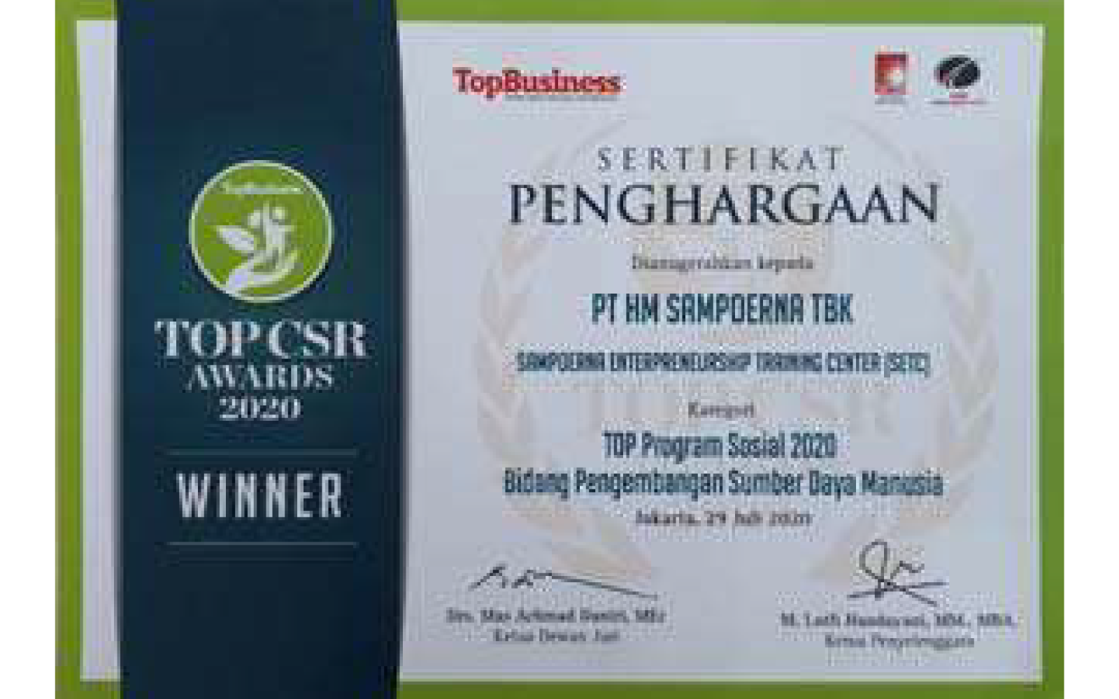 TOP 2020 Philanthropy Program SETC